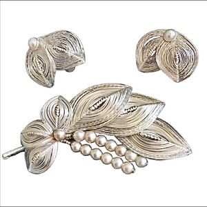 Vintage Germany Silver Filigree 3-pc set